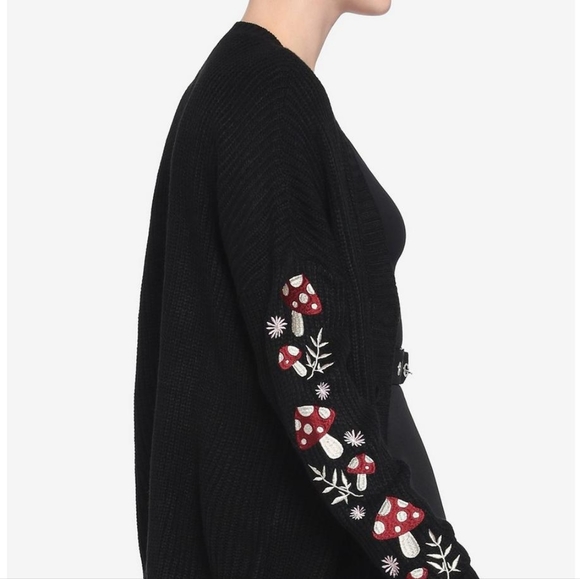 Hot Topic Mushroom Floral Embroidered Cardigan - Picture 4 of 13